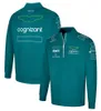 F1 Team Sudadera con capucha para hombre 2023 Fórmula 1 Conductor Media cremallera Chaqueta deportiva Primavera y otoño Moda para hombre Sudadera informal de gran tamaño personalizada