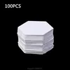 Ferramentas de noções de costura modelos de hexagon de 100pcs para retalhos de papel acolchoado de colchas de tamanhos de seis tamanhos n18 20 gota