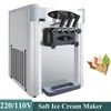 25L / H Commercial Ice Cream Making Machine Stainless Steel Three Flavors Soft Ice Cream Maker 1800W