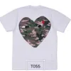 Men's T-shirts Fashion cotton twillt Designer Red Heart Casual tie dye shirts Des Badge Garcons High