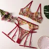 Ensembles de soutiens-gorge ensemble Pakaian Dalam Lingerie sensuelle Bordir Seksi Wanita Kostum Erotis Renda soutien-gorge à armatures Pelacur Bawah Porno