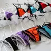 Kobietowe stroje kąpielowe hurtowe sznurki bikini zestaw koronkowy krawędź stroju kąpielowego Kobieta seksowna kobiety mikro mini bikini kostnicze 230331