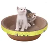 Giocattoli per gatti Cuscinetti di carta per graffiare ovali rotondi Bordo per addestramento Letto per artigli Affilare le unghie Strumento Juguetes Para Gatos