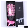 Fleurs décoratives Couronnes Main Rose Bouquet Savon Fleur Saint Valentin Noël Mère Cadeau Nouvel An Artificielle Drop Delivery Dhv6C