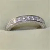 Обручальные кольца варцеб роскошные женщины Большое хрустальное обручальное кольцо милый серебряный цвет циркон камень винтаж для женщин