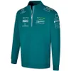 F1チーム服新しい長袖ジッパードライバーセーターメンズレジャースポーツレーシング服