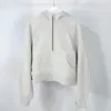 Womens Hoodie Jacket Scuba Yoga Plus Velvet Thickening Jackets Half Zipper Terry Designers Womens Spring Chothing 624t