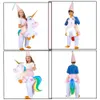 Cosplay Dzieci nadmuchiwane dziecko jednorożec Mascot Animal Anime Halloween Christmas Purim Cosplay Cosplay Cosplay Dziewczęce chłopcy sukienka Suit 230331