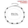 Kokerpolymerlera Kort halsband Män mode Simple White and Black Collar 2023 Jewelry Accessories Manlig gåva