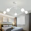 Taklampor Creative LED Iron Art Lamp Morden grenformad heminredningsrum Living Kitchen Flush Mount Light E27