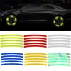 20pcs tiras refletivas carros de moto cubo de cubo de carro adesivo de estilo de estilo decalque automático moto decoração accesorios