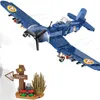 Minifig Sembo WW2 Technical Military Bomber Model Build Build F4U Attack Adcraft Helicopter Toys Gift Form