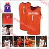 Devin Foster Jack Nauseef Clemson Tigers Basketball Jersey Matt Kelly Daniel Nauseef Josh Beadle Chase Hunter RJ Godfrey Ian Schieffelin Clemson Maillots Personnalisés