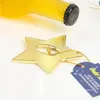 50st Gold Star Wine Bottle Opener Wedding Beer Openers Brud Shower Favors Party Giveaways för gäst Dh387