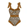 INS Leopard Bikini Lady Swim costumi da bagno stampato da bagno marrone estate estate da bagno sexy da bagno