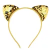 INS Cute Glitter Flip Sequins Cat Ear Hairband Girls Reversible Flip Sequined Hair Clasp Hair Hoop Kids Women Headress Party Favors