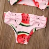 Kläderuppsättningar Citgeett Summer Kids Girls Watermelon Swimewear Swimsuit Bikini Baddräkt Simning Beachwear Cute Set 230331