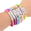 Strand Diy Boho Letter Women Bracelet Multicolor Polymer Clay