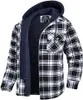 Jackets masculinos Men camisas com capuz Harajuku xadrez de inverno de inverno de manga longa lã casual básico Estilo europeu 5xl 230331