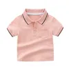 T koszule eleganckie letnie dzieci koszula polo wysokiej jakości chłopcy tshirty bawełniane tkaniny tkaniny koszulki ubrania dla dzieci 230331