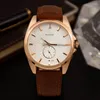 Armbanduhren 2023 Marke Yazole Business Herrenuhr Einzigartige Freizeit Lederuhren Quarz Kleine Sekunde Mode Relogio Masculino