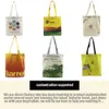 Shopping Bags Large Custom Canvas For Women Cotton Big Reusable With Zipper Black Supermarket Eco Grocery Shoulder 230331