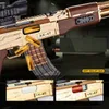 Ak47 jouet pistolet balle molle pistolet jouet fusil Blaster 3 Modes modèle de tir Sniper avec fléchette pour enfants pistolets adultes jeu de plein air