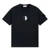 Mens T-shirts Compass Badge Tryckt kortärmad par Summer Loose Round Neck Joker T-shirt W650#