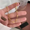 Chains RHYSONG Stylish Jewelry Cross Chain Necklace Women Stainless Steel Collar Gold Plated 18K Charm Clavicle Waterproof