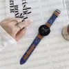 20mm 22mm tasarımcı denim Samsung Galaxy için İzle Band 5 4 Bant 40mm 44mm 42mm 46mm Aktif 2 Correa Gear S3 Bilezik Orijinal Monogram Yedek Akıllı Kayışlar