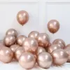 Inne imprezy imprezowe 20pcs 51012 cala Rose Gold Champagne Gold Chrome Balloony Chrome Metal Globos Przyjęcie urodzinowe Dekoracje ślubne Baby Shower 230331