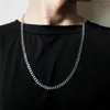 Choker Temperament Classic Men Cube Rope Chain Necklace Width 3MM Stainless Steel Long For Women Jewelry