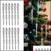 Christmas Decorations Fake Icicle Prop Tree Simation Ice Hanging Winter Frozen Party Home Garden Ornaments 13 Cm Drop Delivery Festi Dhg5U