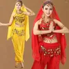 Vêtements de scène pour la thaïlande/inde/arabe paillettes spectacle Costumes Sexy hanche écharpe taille chaîne danse du ventre ceinture danseuse jupe