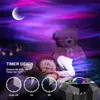 Gece Işıkları Led Aurora Borealis Mood Galaxy Projector Starry Sky Moon Nebula Projeksiyon Yatak Odası Dekorasyon Lazer Atmosfer Gece Işığı P230331