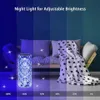 Nachtlichter LED-Kristalltischlampe Rose Light Projector 3/16 Colors Touch Einstellbares romantisches Atmosphärenlicht USB Touch Night Light P230331