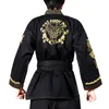 Other Sporting Goods Taekwondo Master Dobok Ultralight Wt Fighter Polyester Suit Black Martial Arts Gi With Exquisite Embroidery 230331