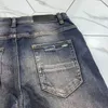 Calças de jeans de jeans masculinos calças de couro de designer branco angustiado com orifícios letras rasgadas joelho esfarrapado rasgado para o homem magro, tamanho de perna reta 29-38 de comprimento