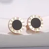 Top Qualité Titane Acier Femmes Designer Stud Mignon Taille Goutte D'huile De Luxe Style Simple Couple Boucles D'oreilles Pour Le Cadeau De Noël