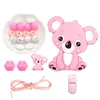 Baby Dealers Toys LOFCA Силиконовые деревянные бусины для BPA Бесплатный Diy Thette Corlece Toy Cartoon Coala еновый сочист