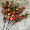 Dekorative Blumen 84CM/Pc Granatapfel-Frucht-Zweig-Qualitäts-künstliche Beere für Garten DIY Haupthochzeits-Dekor-Terrassen-Schaufenster-Pog