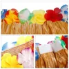 Stage Wear 8pcs/set 8Pcs Glasses Garland Wristbands Necklace Costume Fancy Dress Hawaiian Hula Skirt Set Headband