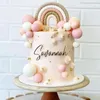 Другое мероприятие поставлено поставки Boho Braided Cake Topper Topper ручной работы хлопчатобумажного веревки радужная облачный торт, украшение для детского душа свадьба.