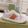 Chaussures de sport de luxe Chaussures de basket Vintage Screener Dirty Leather Designer Sneakers beige ébène vert obsidienne gris fraise imprimé hommes femmes baskets