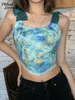 Женские танки Camis Whatiwear Summer Women Women Tshirts Y2K Vintage Corset Эстетическая принте