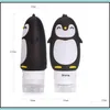 Storage Bottles Jars Sile Empty Bottle Bear Penguin Shampoo Cosmetic Lotion Tsa Travel Liquid Bottling Silica Gel Dispenser Drop D Dhmir