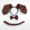 Party Favor 10st Kids Adult Dalmatian Dog Animal Ear Headband Bow Tie Tail Cosplay Dress Up Prop Present Halloween Costume