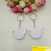 Mini Iron Skin Tape Measce TEAPOT PLASTIC KEY PUCKLE mjuk bärbar Ruler Flexibel regel Keychain Wedding Party Souvenir