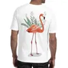 Men's T Shirts Flamingo 3D Printing T-shirt Teen White Red Personality Fashion Short Sleeve Oversized Top
