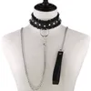 Sexy Harajuku lederen ketting ketting voor vrouwen mannen koppelen punk nieuwe cirkel kanten choker ketting lichaam ketens sieraden